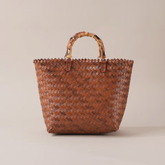 PP Hand Woven Rattan Style Gift Bag