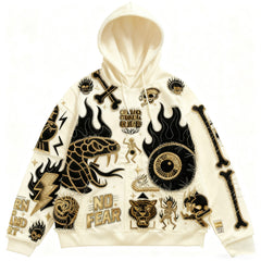 Fashion Casual Printed Polyester Sweater
