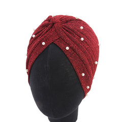 Babys-breath Pearl Womens Headscarf Cap