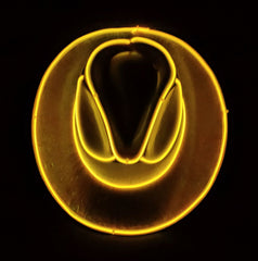 Halloween Carnival Party LED Wireless Fluorescent Colorful Cowboy Flashing Hat