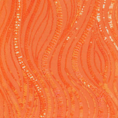 Fashionable And Sexy Sequin-strapped Orange Bodycon Mini Skirt For Women