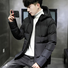 Men's Fashion Short Hooded Cotton-Padded Jacket