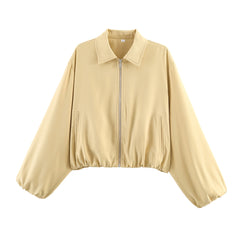Hem-zip Jacket Baseball Uniform Coat Womens