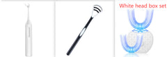 360 Degrees Intelligent Automatic Electric Toothbrush Waterproof U Type Tooth Brush Whitening Blue Light USB Charging