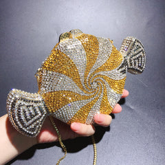 Women's Diamond Candy Shape Crystal Diamond Clutch