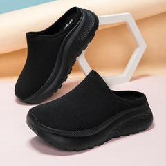Large Double-layer Flyknit Breathable Casual Shoes With Thickened Non-slip Sole