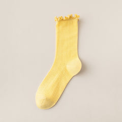 Summer Socks For Children Fungal Edge Thin Mesh Loose Mouth Stacked Breathable Middle Tube Socks