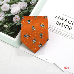 Casual Men's Tie Business Formal Wear 9CM Printed British Style Polyester Yarn Tie