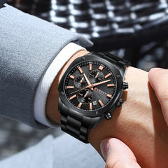 Six-hand Waterproof Business Mens Watch With A Calendar