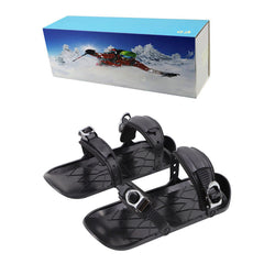 Mini Ski Skates Portable Short Skiboard Adjustable Skates Shoes For Snow
