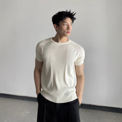 American-style Ribbed-texture Fitness Top