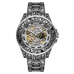New Stylish Luminous Mens Fully Automatic Mechanical Watch A Trendy Vintage Timepiece