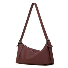 Vegetable-tanned Cowhide Hobo Bag With A Belt-attachable Design