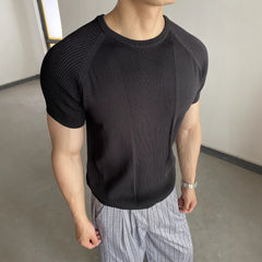 American-style Ribbed-texture Fitness Top