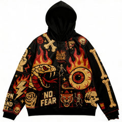 Fashion Casual Printed Polyester Sweater