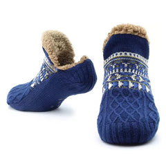 Cozy Fleece Bootie Slipper Socks Non-Slip Indoor Wear For Women And Men