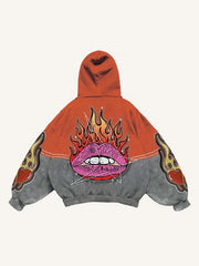 Fashion Casual Printed Polyester Sweater