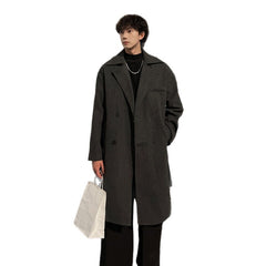 AutumnWinter Loose Wool Coat For Men