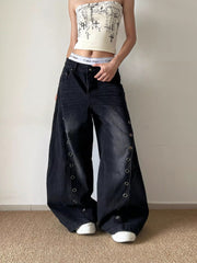 Eyelet Washed Scimitar Jeans