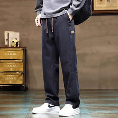 SpringAutumn Men's Casual Loose Straight Leg Trousers