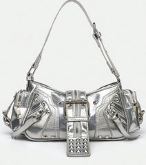 Motorcycle Punk Rivet Retro Womens Crossbody Bag