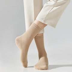 Pure Cotton Breathable Mesh Long Business Socks