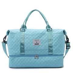 Large-Capacity Fitness Quilted Embroidered Yoga Bag