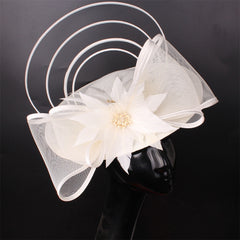 Bridal Hair Accessory - Feathered Fascinator for Wedding Banquets Parties and Photo Shoots