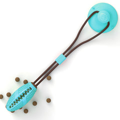 Dog Toys Silicon Suction Cup Tug Interactive Dog Ball Toy For Pet Chew Bite Tooth Cleaning Toothbrush Feeding Pet Supplies