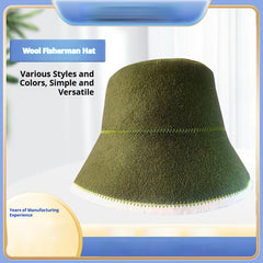 Thickened Absorbent Foldable Wool Felt Fisherman Hat