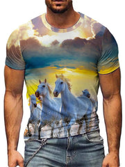 Mens 3D Printed Short-Sleeve T-Shirt