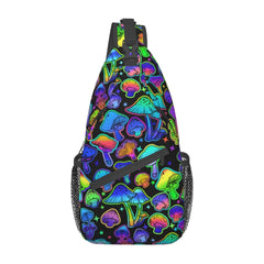 Skull Pattern Crossbody Bag Sporty And Casual For Men