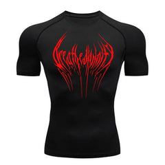 Short-sleeve Black Fitness T-shirt Men's Muscle