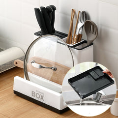 Rangement pour vaisselle, couteaux de cuisine, étagères de rangement en plastique pour placard de cuisine, accessoires de cuisine