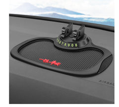 Support de téléphone de voiture antidérapant 4 en 1 avec carte de stationnement et tapis antidérapant. Support de téléphone adhésif pour tableau de bord.