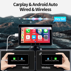 7" kabellose CarPlay-Display-Schnittstelle mit Saugnapf für Zigarettenanzünder, universell