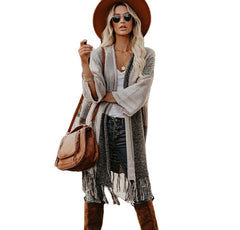 Women's Tassel Sweater Sweater Shoulder Coat