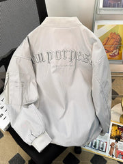 Loose-fit Couples Bomber Jacket, Mens