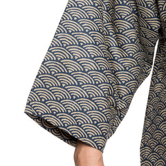 Japanese Men's Winter Kimono Cotton Jackets Halloween Coustume Japanese Samura Warm Cotton Kimono Coat Indoor Outdoor Kimono Coat Traditional Japanese Kimono For Men Lightweight & Warm Kimono
