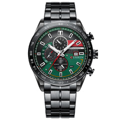 Mens Waterproof Multi-Function Watch With Large Dial And Calendar