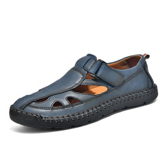 Breathable Hand-Sewn Mens Closed-Toe Sandals