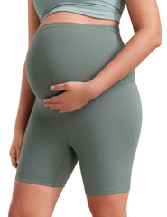 Maternity Capri Yoga Pants High-waisted Belly-supporting Seamless