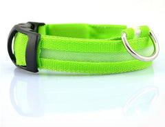 Collier lumineux LED en nylon pour chien et chat, clignotant pour une sécurité nocturne optimale, laisse ajustable. Accessoires pour animaux de compagnie.