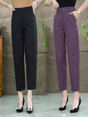 Cropped Suit Pants Women's Straight-leg Pants