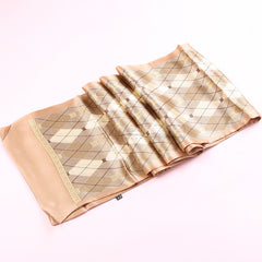 Double silk crepe satin scarf for men