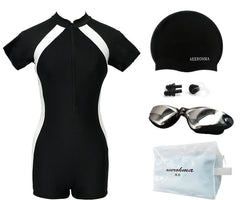 The new swimsuit for women in is a professional sport one-piece, flat-angle, conservative, skinny and full-length diving, long-sleeved hot spring swimsuit