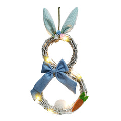 The Easter Bunny Decorated The Vine Wreath With Lights