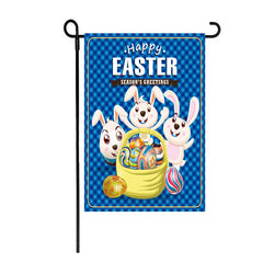 Burlap Easter Bunny Garden Flag