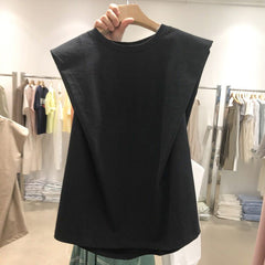 Cotton Sleeveless Top, Women''S Loose, Hong Kong Style, Versatile Jacket, Vest And Suspender