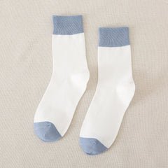 Autumn And Winter Fashion Casual College Style Men'S Color-Blocking Terry Socks